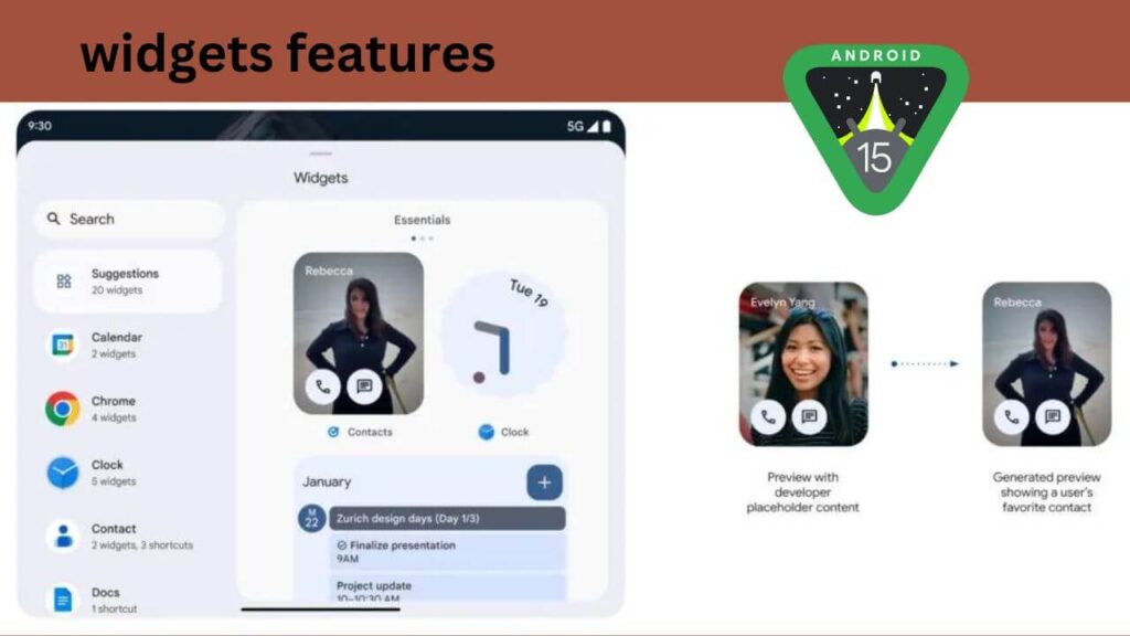  Widget Button and Rich Widget Previews in Android 15